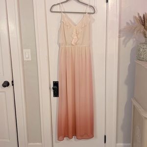 Ombré pink maxi dress